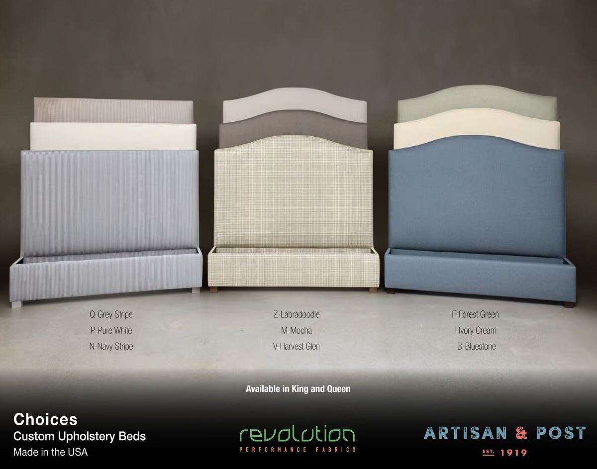 Choices - Amelia King Upholstered Bed - Bluestone