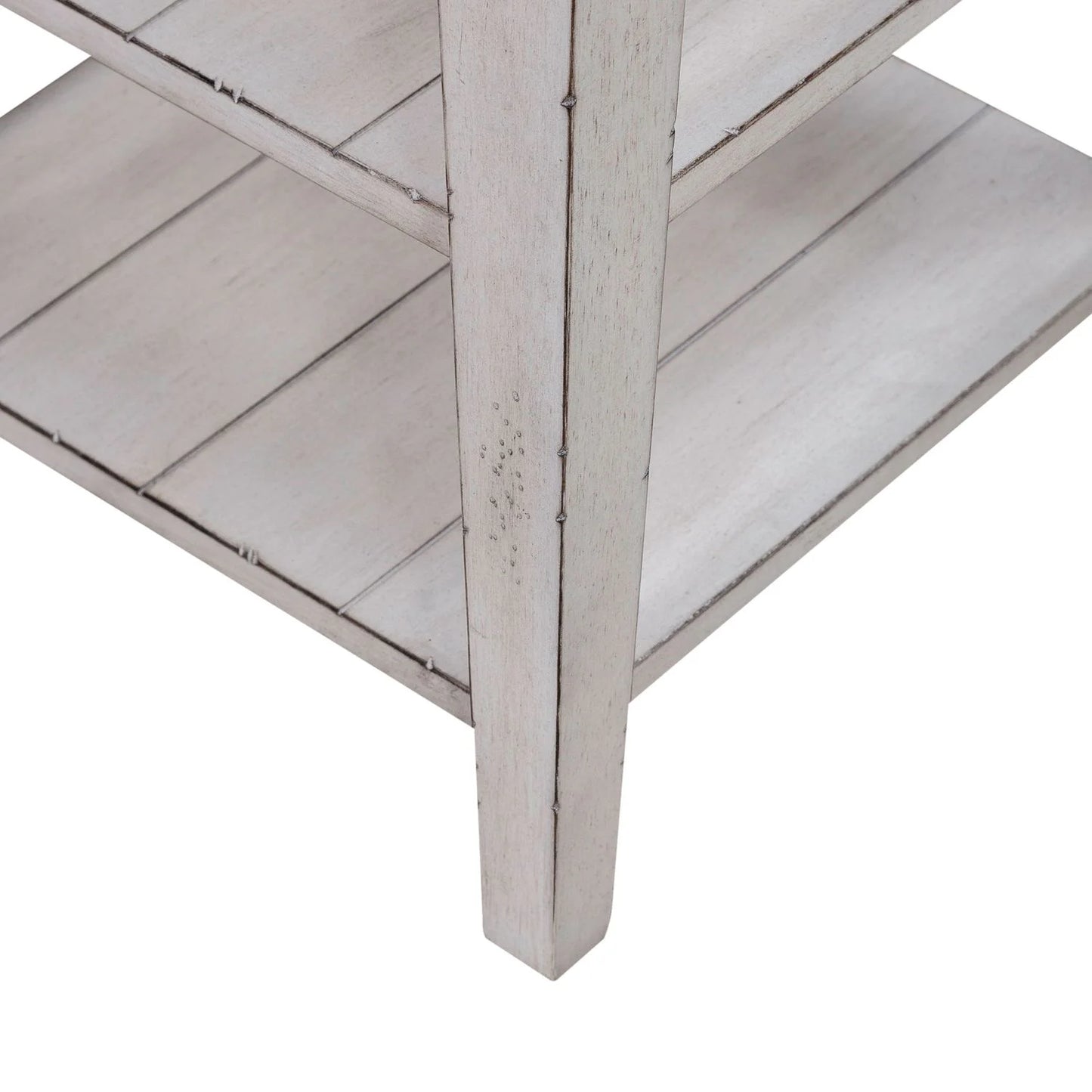 Lake House - Chair Side Table - White