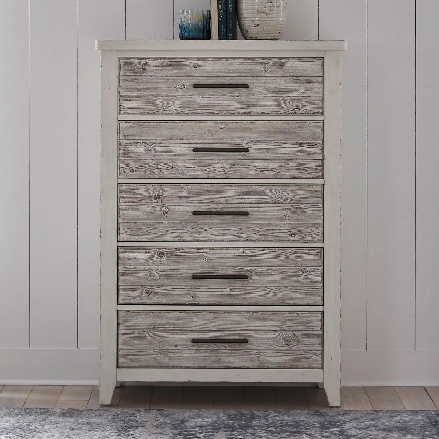 Backroads - 5 Drawer Chest - White