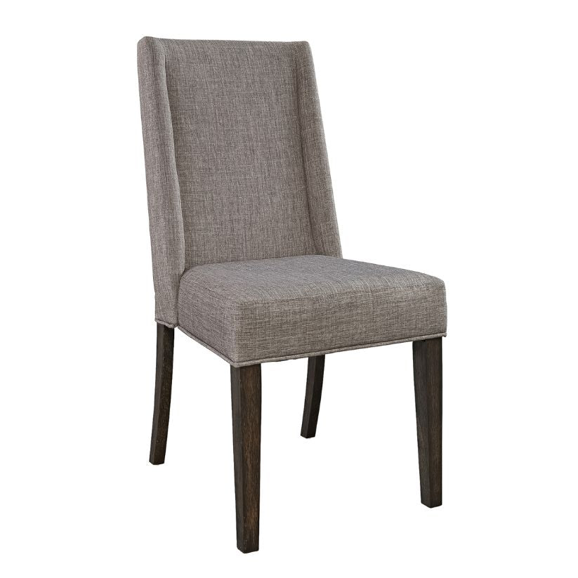Double Bridge - Upholstered Side Chair - Dark Brown