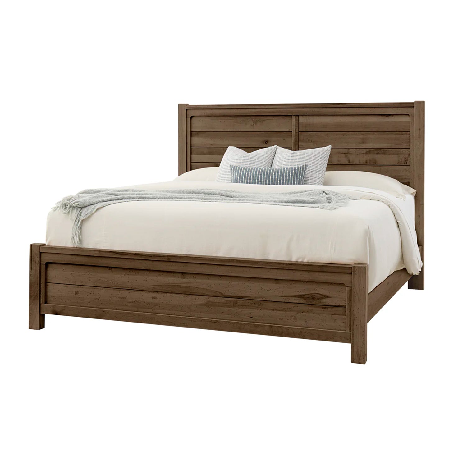 Cool Rustic - California King Plank Bed - Mink