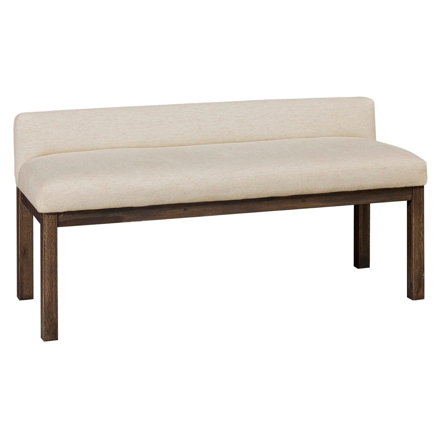 Joinery - Upholstered Bench - Ivory Cream / Espresso Oak
