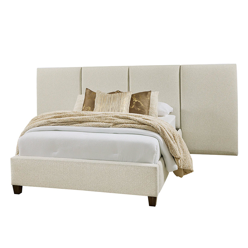 Joinery - King Upholstered Wall Bed - Labradoodle / Espresso Oak