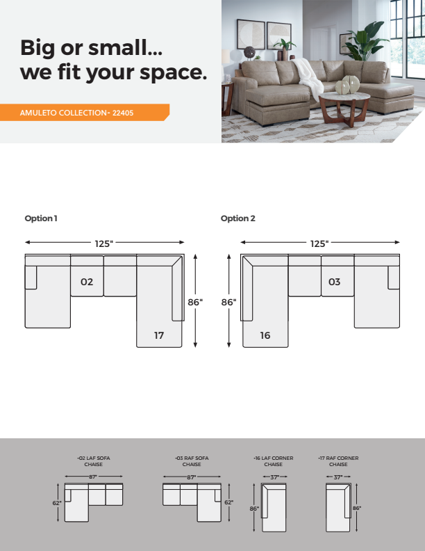Amuleto - Desert - 2-Piece Sectional With Raf Corner Chaise