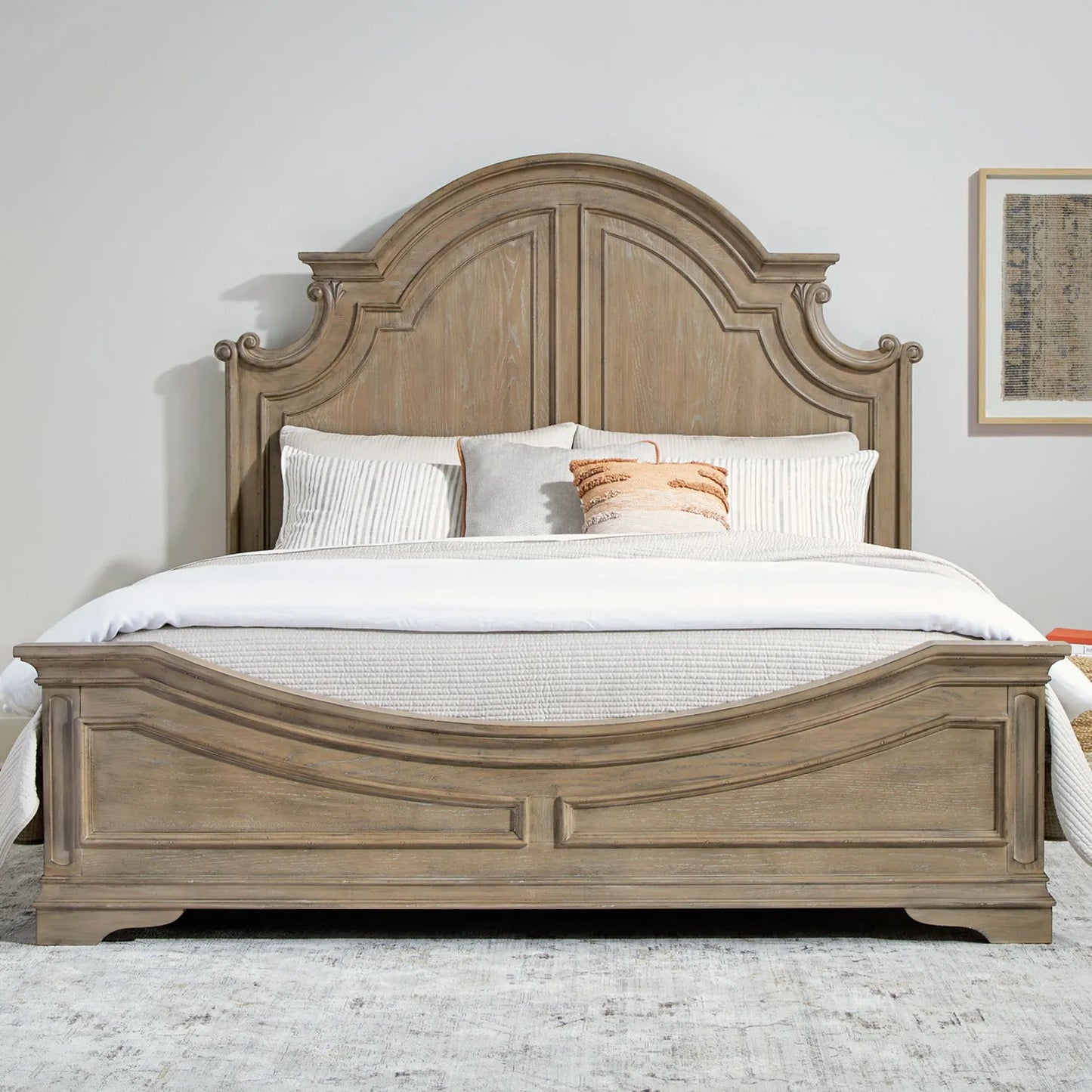 Magnolia Manor - King Panel Bed - Weathered Bisque