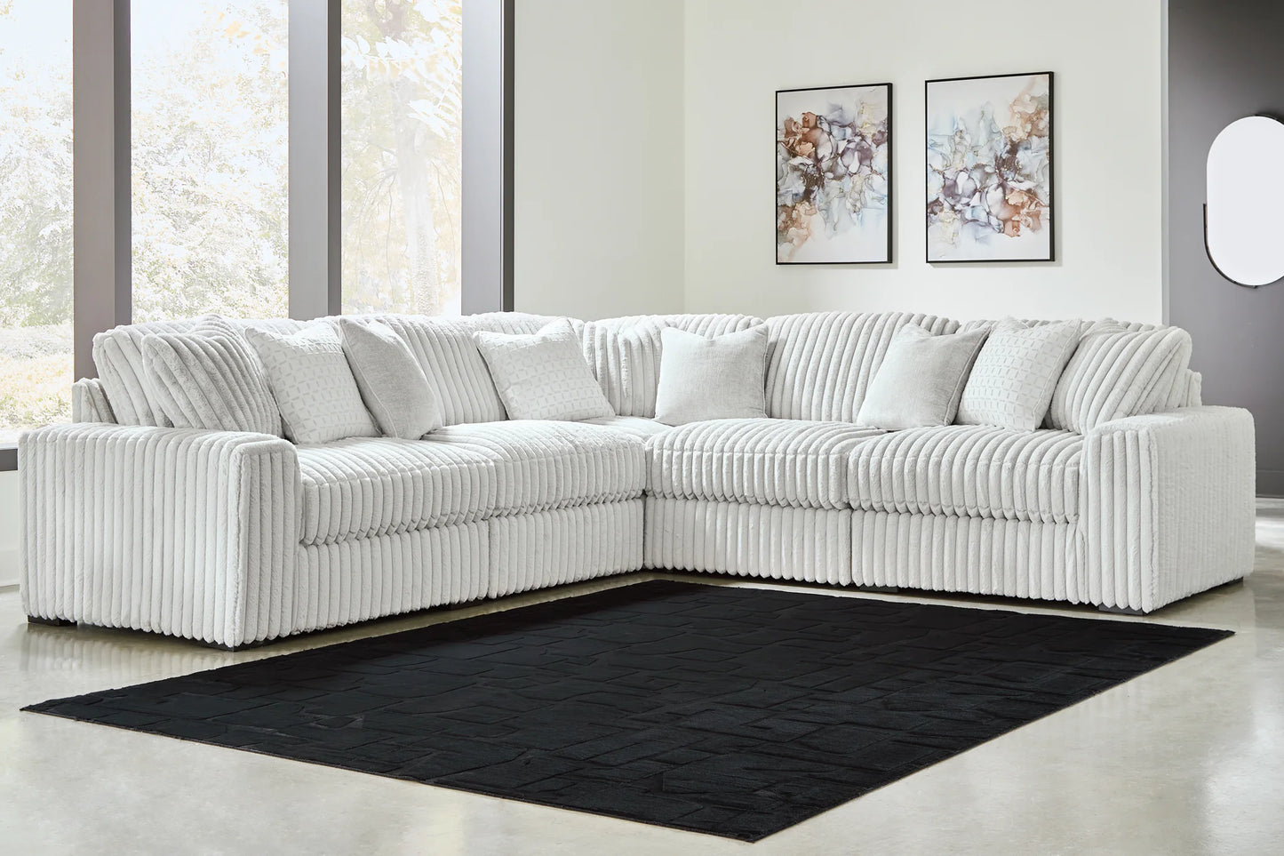 Stupendous - 5-Piece Sectional With LAF / RAF Corner Chairs - Alloy