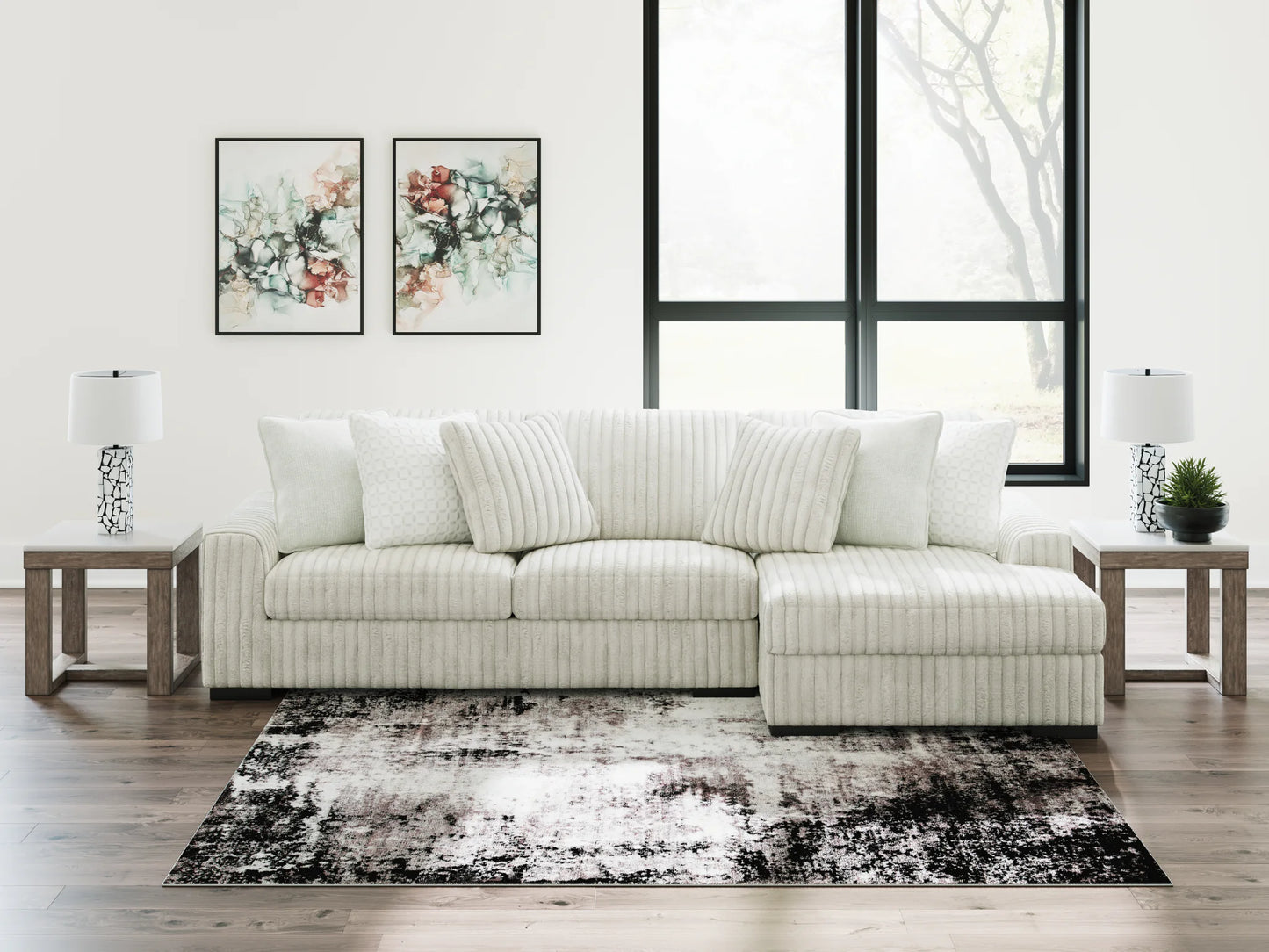 Stupendous - Alloy - 2-Piece Sectional With RAF Corner Chaise