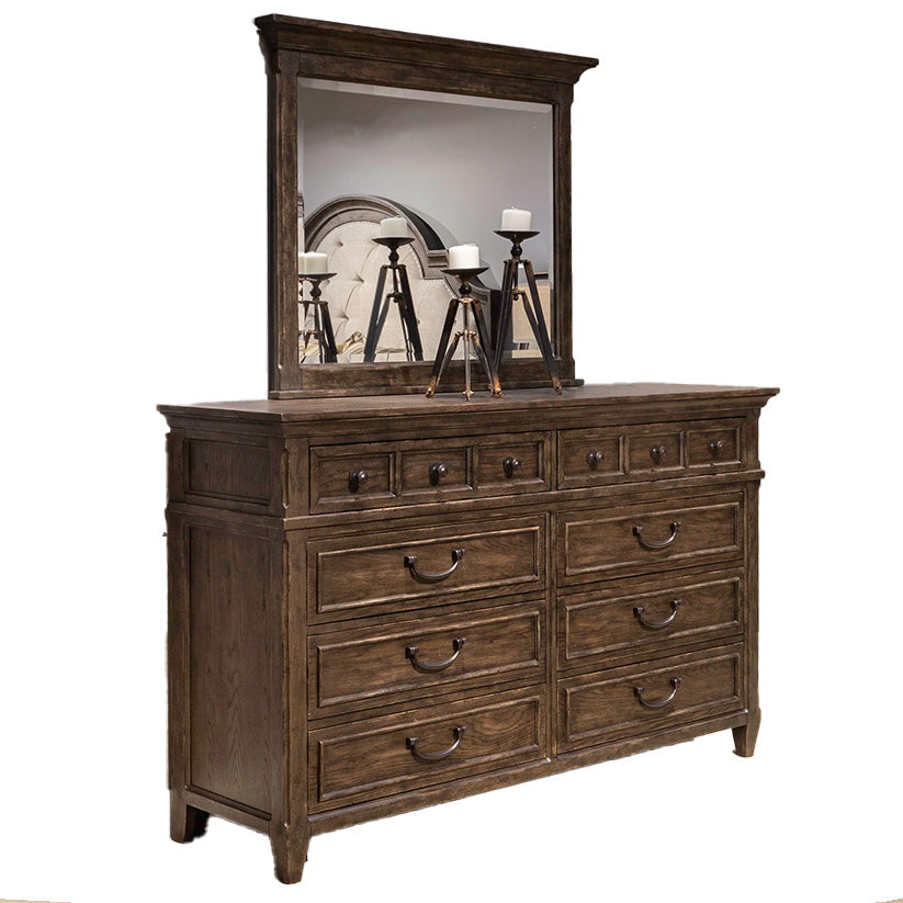 Paradise Valley - Dresser & Mirror - Dark Brown