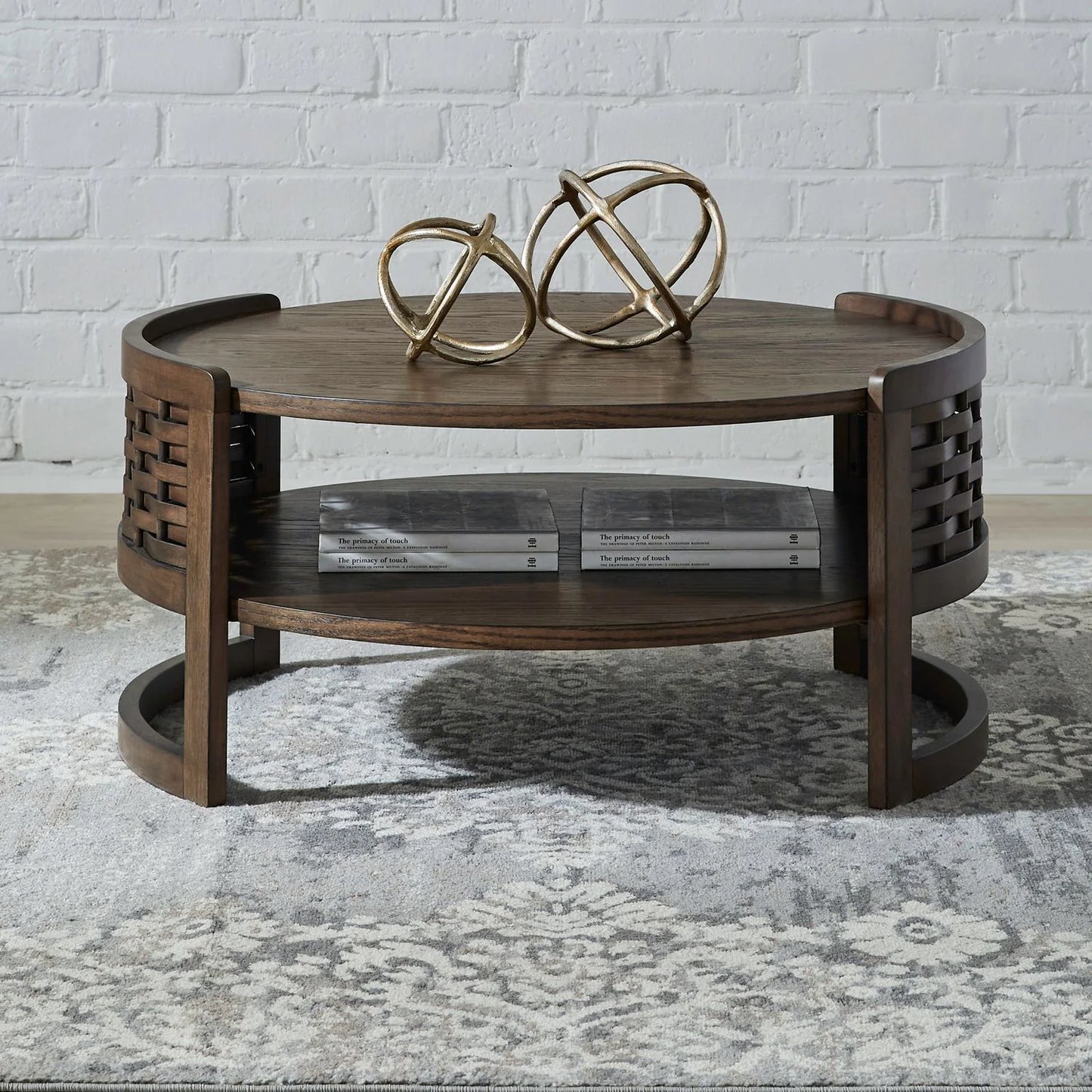 Warren Park - Round Cocktail Table - Brown