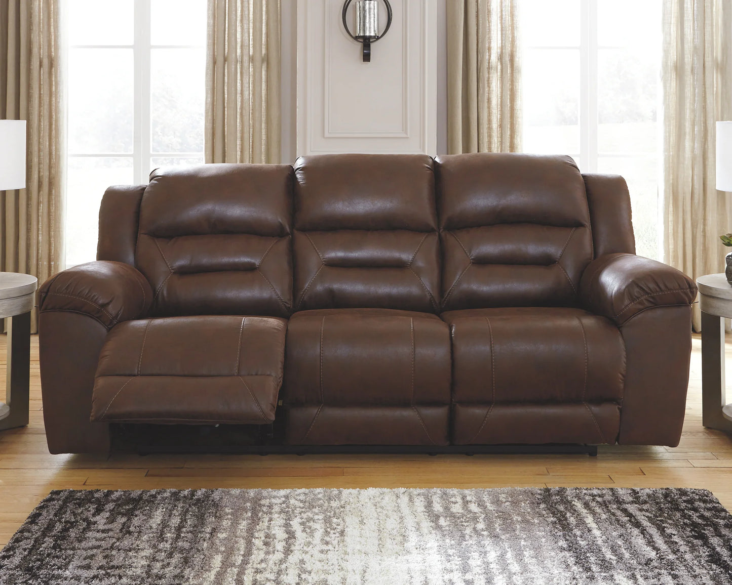 Stoneland - Chocolate - 3 Pc. - Power Sofa, Loveseat, Rocker Recliner