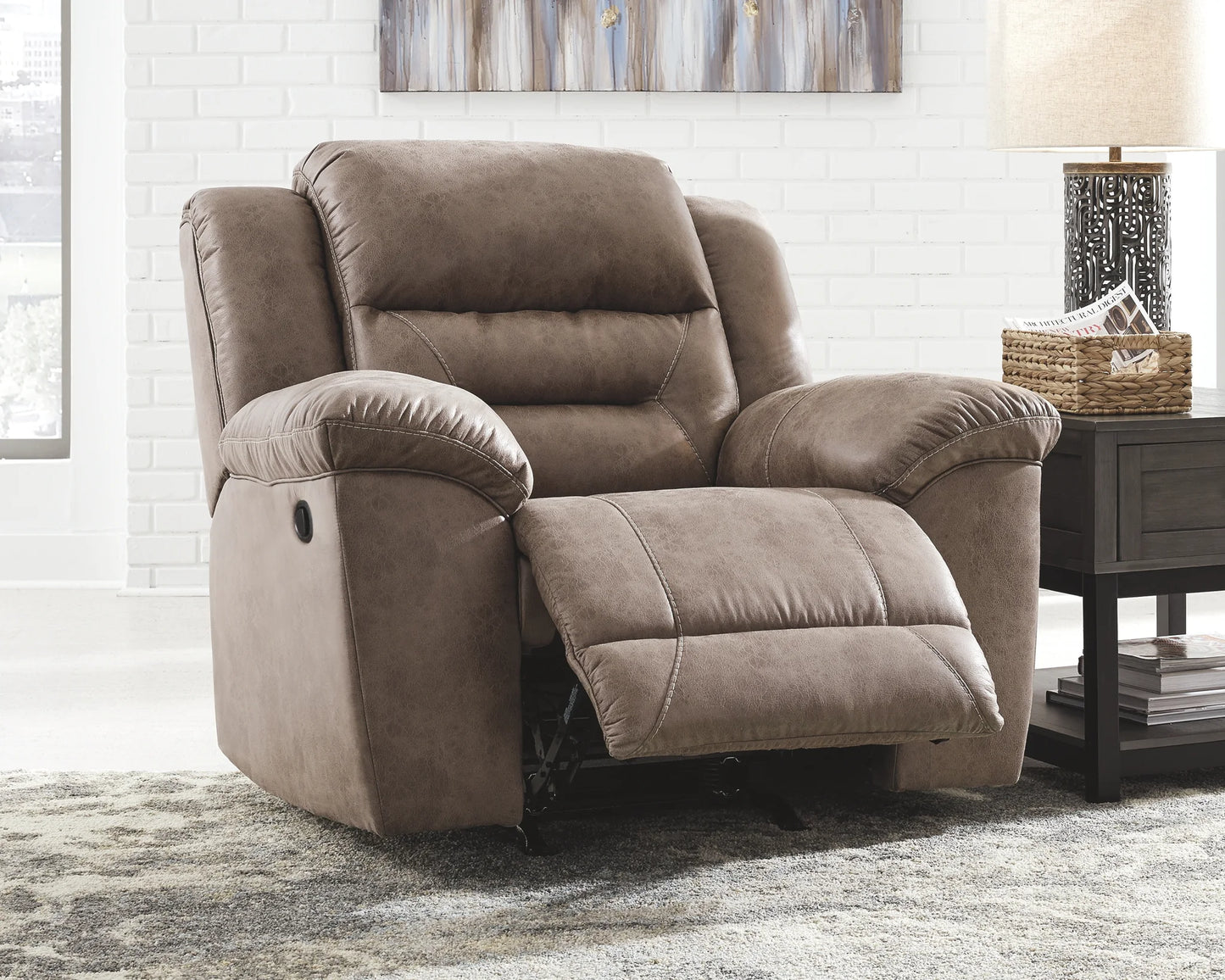 Stoneland - Fossil - 3 Pc. - Reclining Sofa, Loveseat, Rocker Recliner