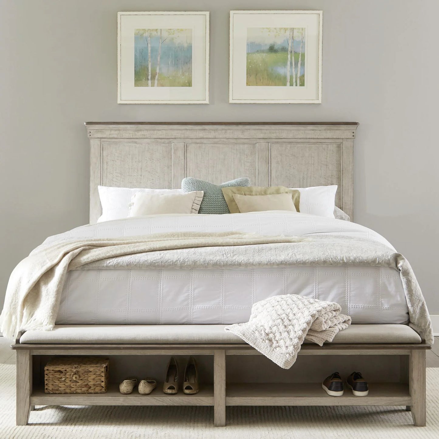 Ivy Hollow - California King Storage Bed - White
