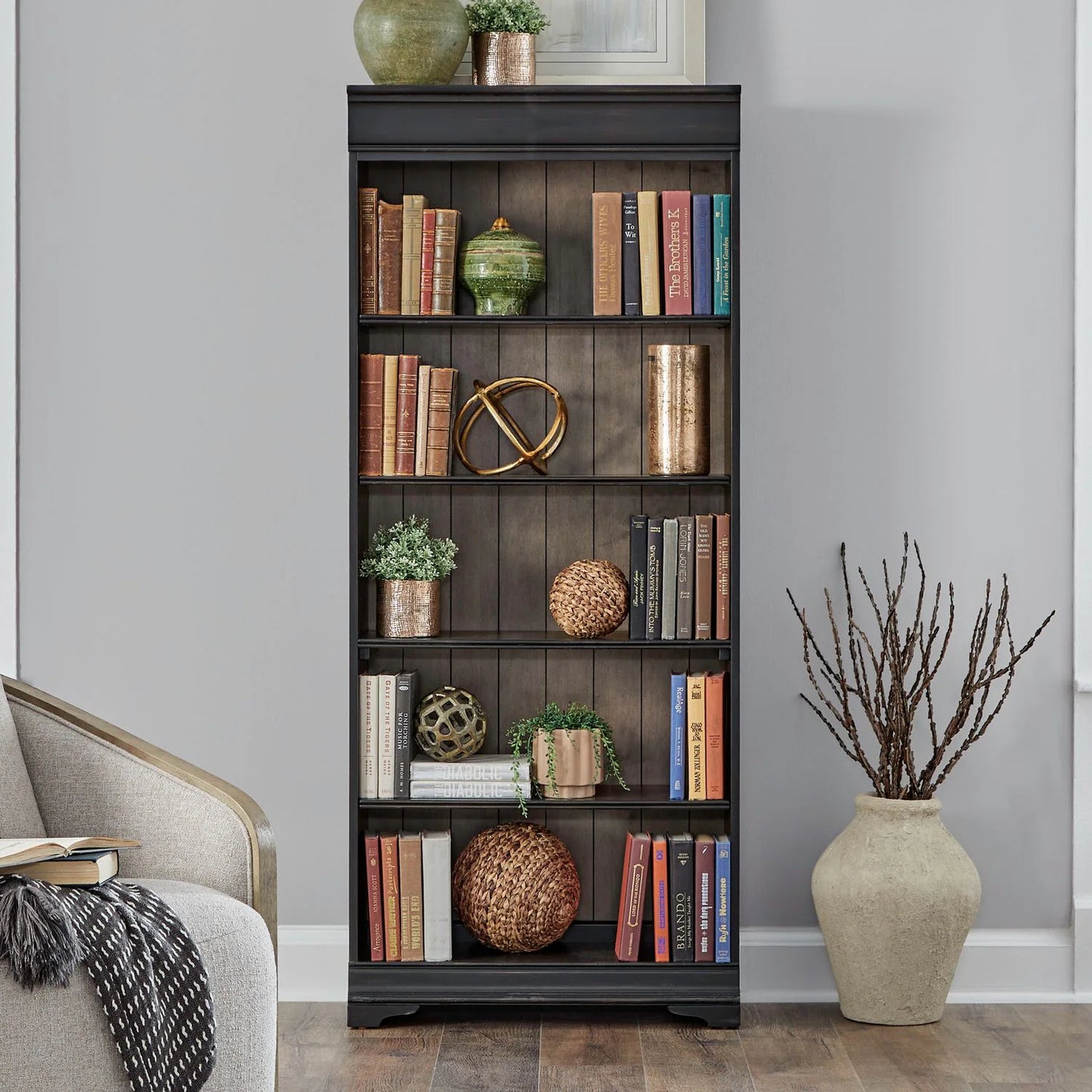 Meritage - 72" Bookcase (RTA) - Black