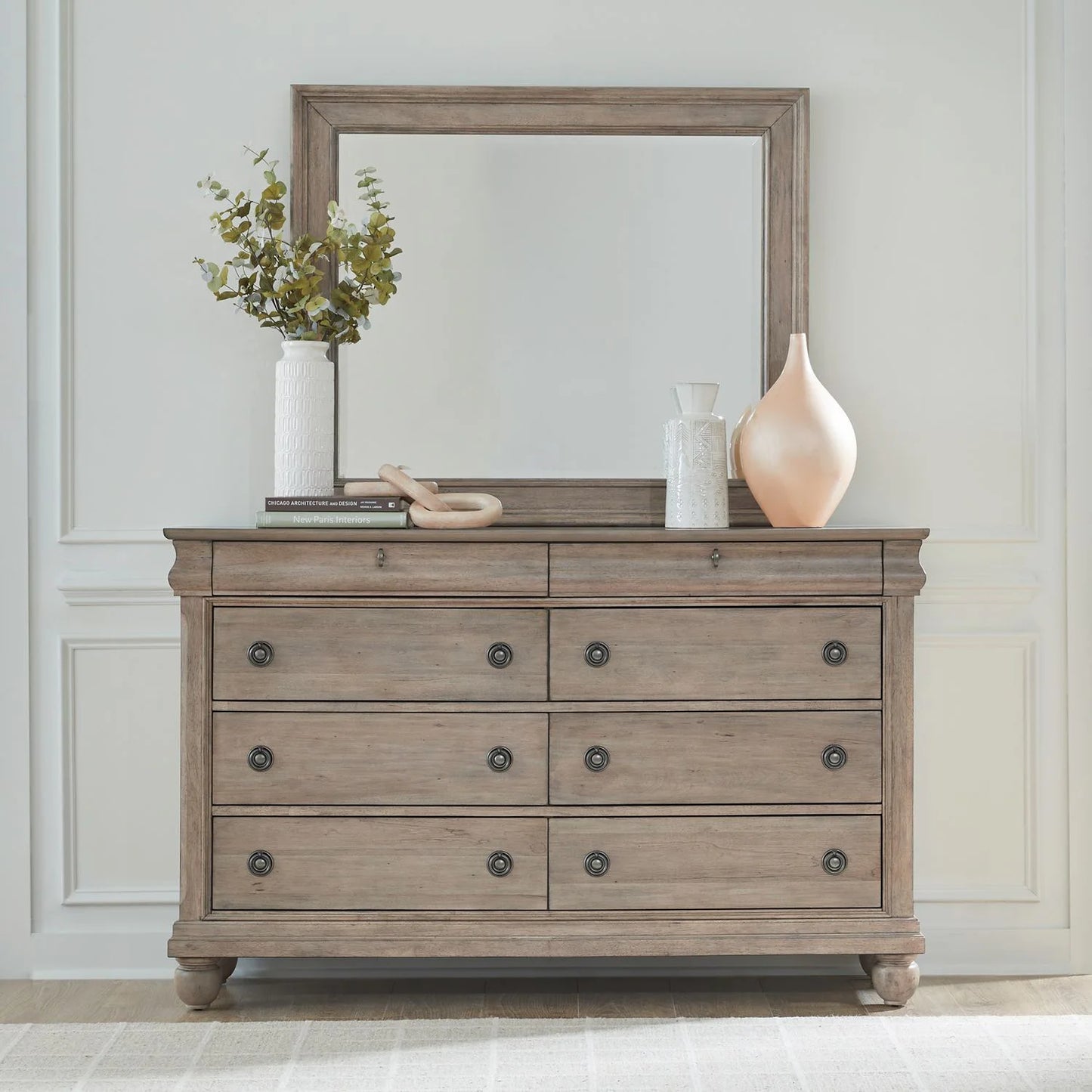 Rustic Traditions - Dresser & Mirror - Brown