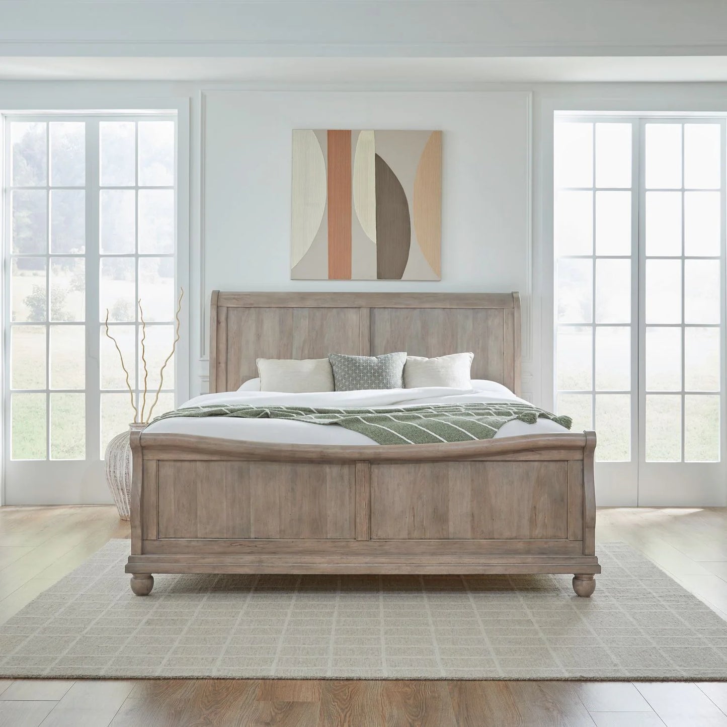 Rustic Traditions - Queen Sleigh Bed - Brown