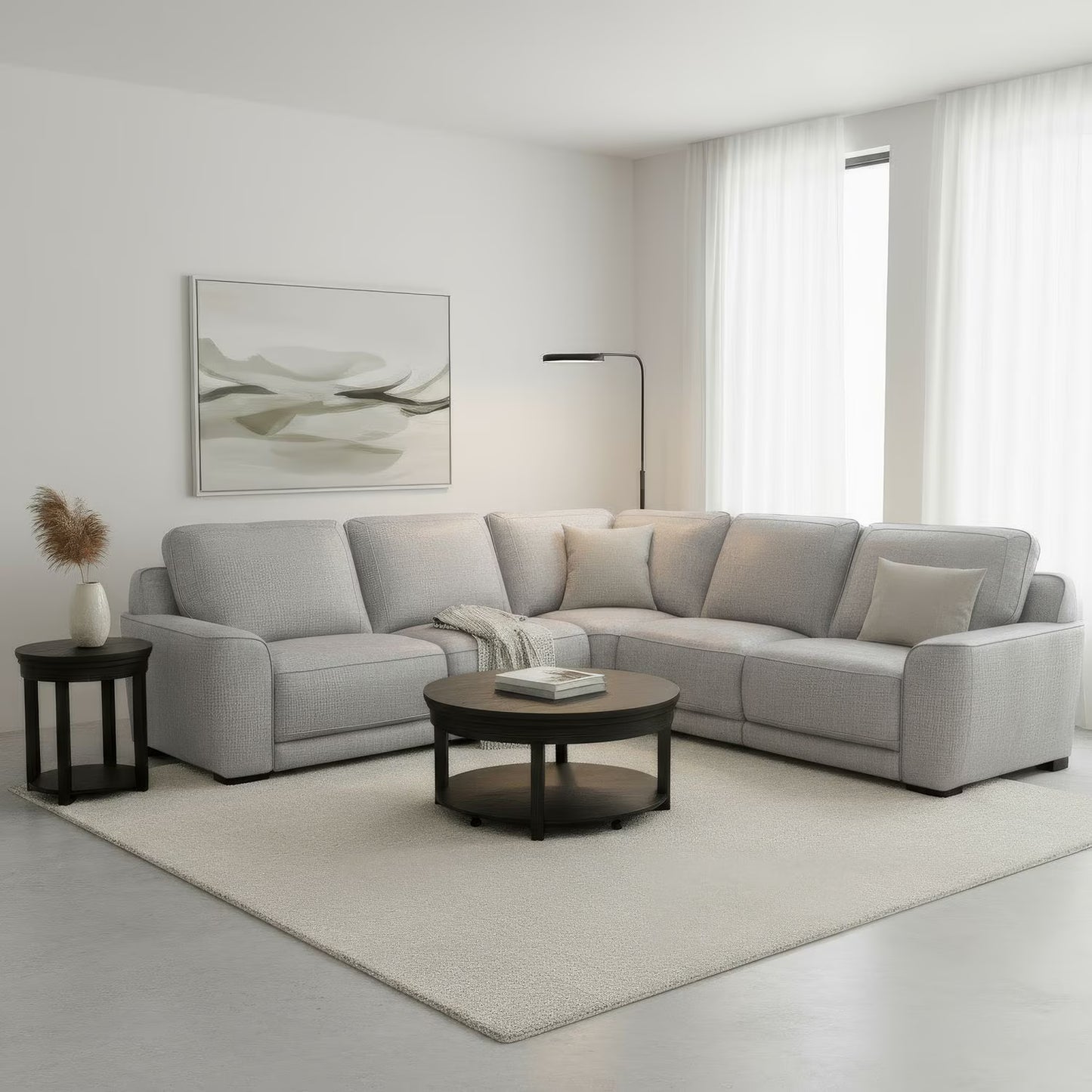 Blake - 5 Piece Sectional - Estero Smoke