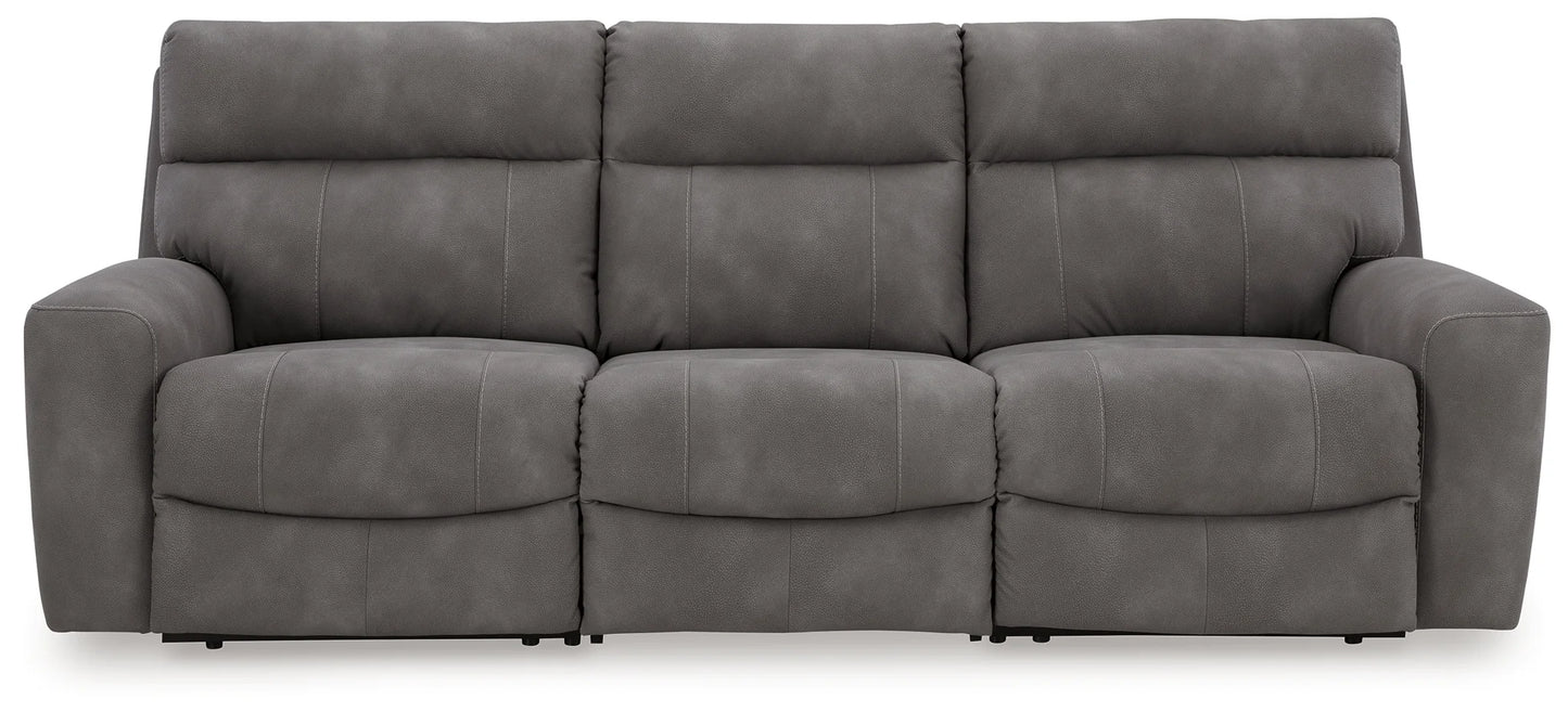 Next-gen Durapella - Slate - 3-Piece Power Reclining Sectional Sofa