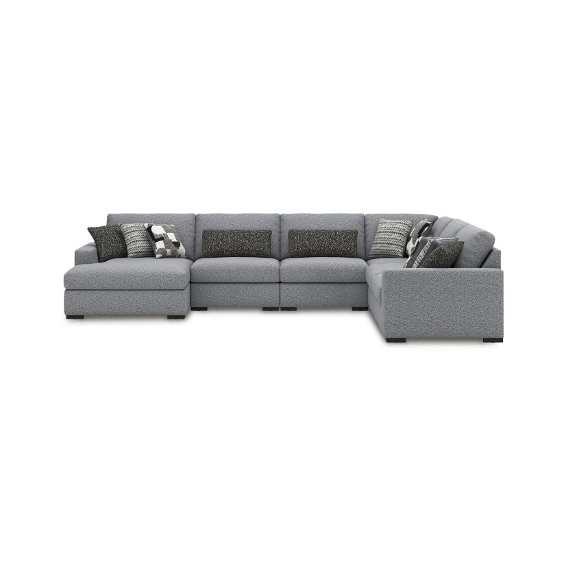 Bealton - Salt and Pepper - 6-Piece Sectional With LAF Corner Chaise