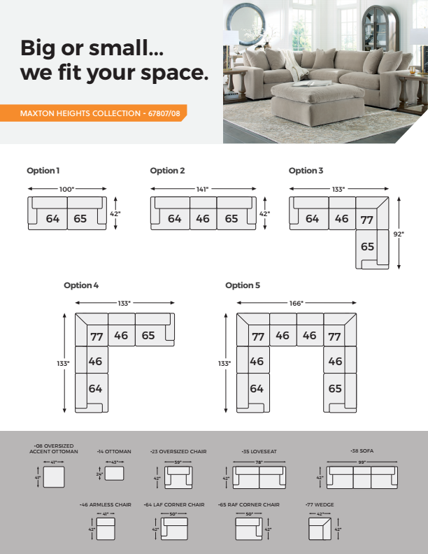 Maxton Heights - 4-Piece Sectional - Bittersweet