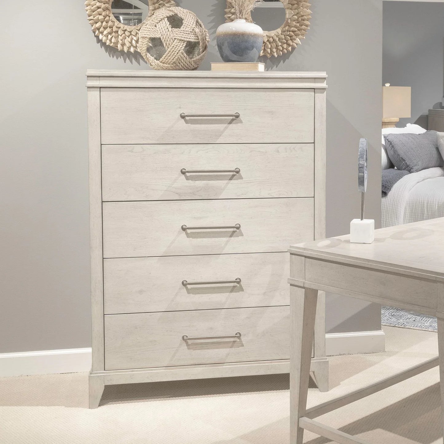 New Haven - 5 Drawer Chest - White