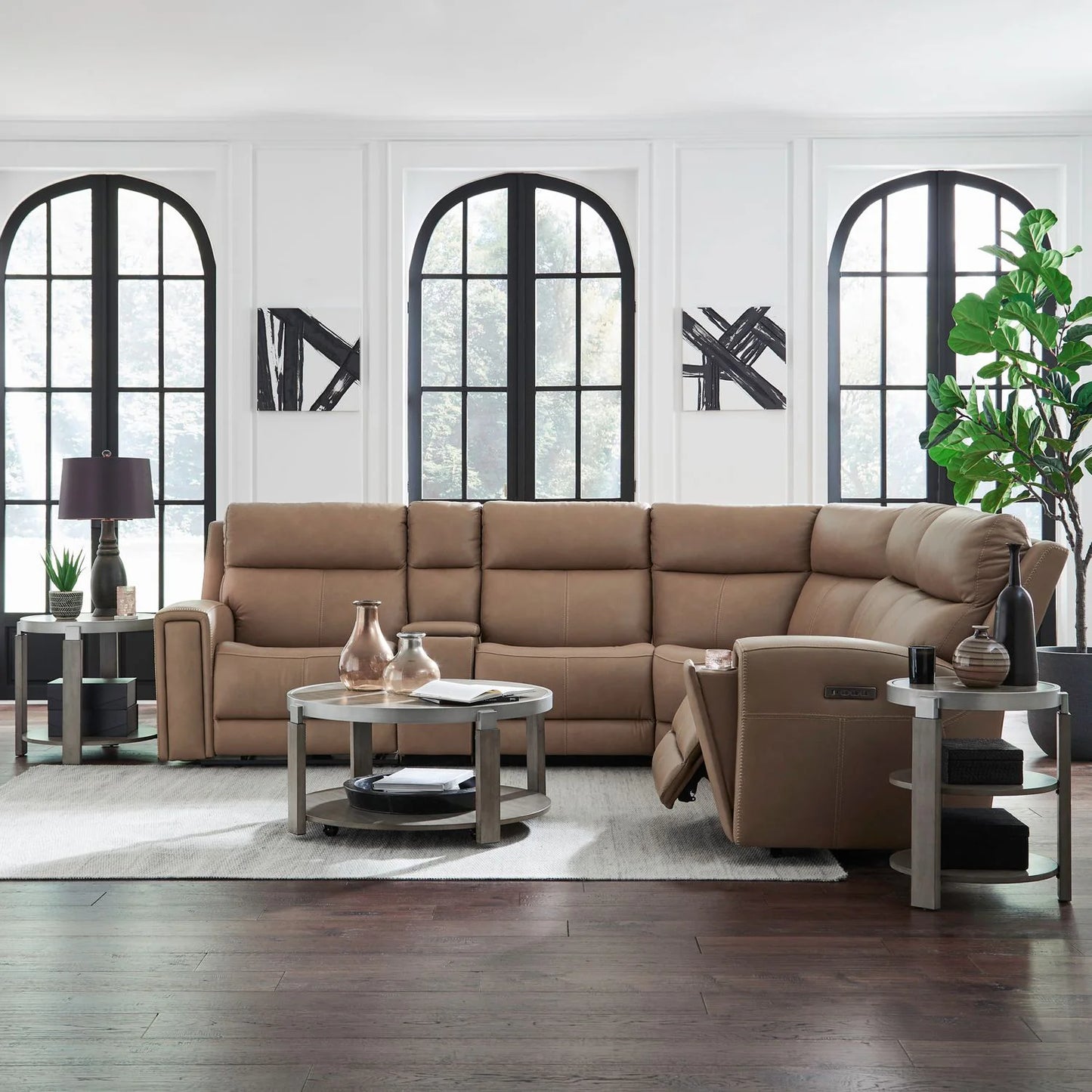 Camden - 6 Piece Sectional - Brown