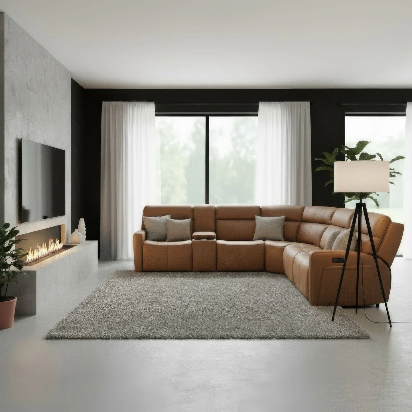 Chase - 6 Piece Sectional - Light Brown
