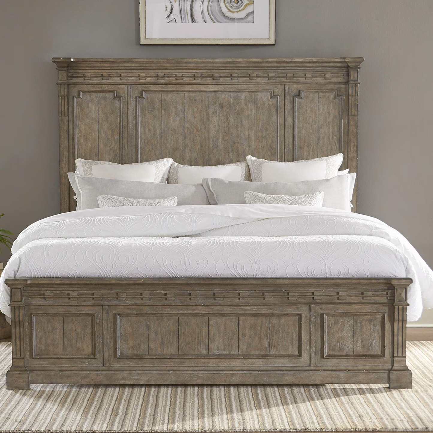 Town & Country - King California Panel Bed - Dusty Taupe