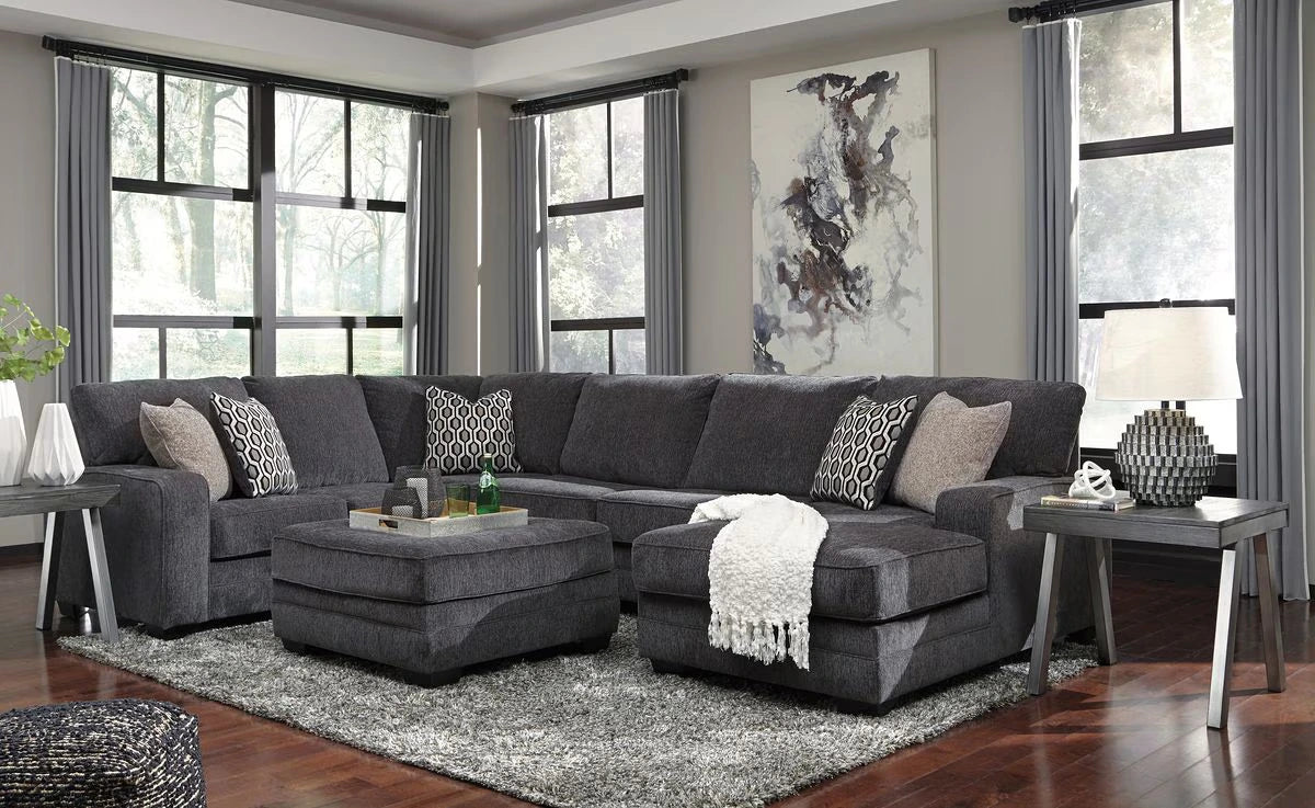 Tracling - Slate - 4 Pc. - Right Arm Facing Corner Chaise 3 Pc