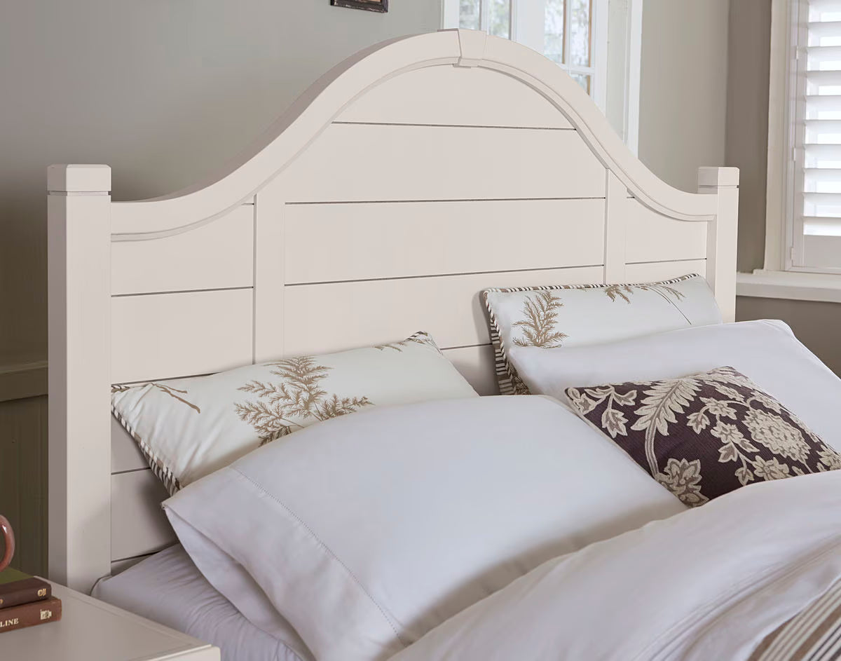 Bungalow - Queen Arched Bed - Lattice / Soft White