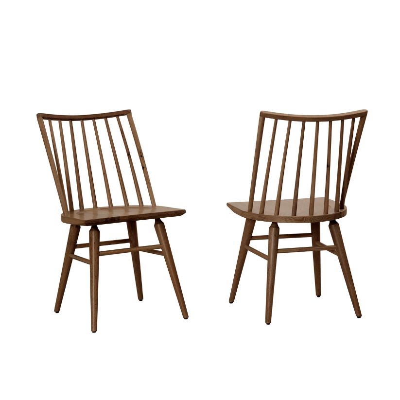 Dovetail - Spindle Solid American Oak Side Chair - Natural