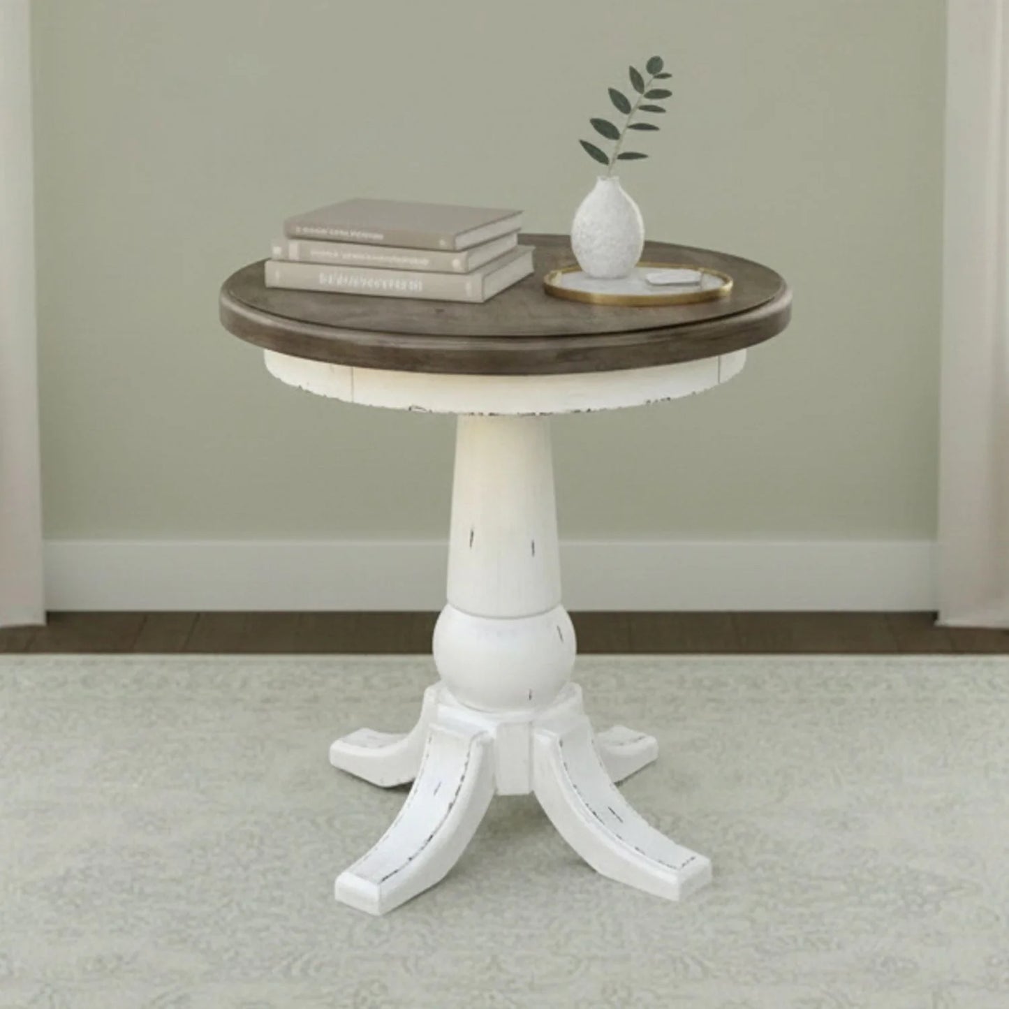 Turnberry Park - Round End Table - White