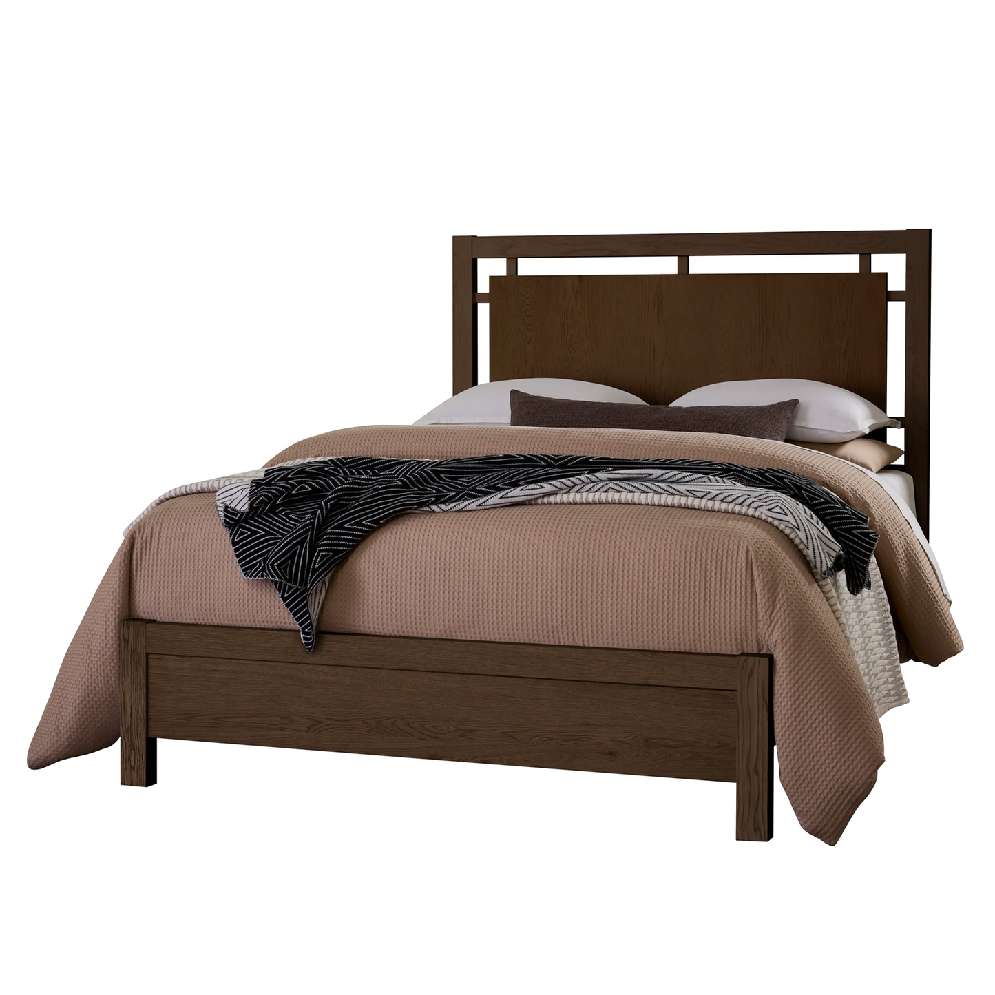 Lodge & Loft - Queen Floating Panel Bed - Dark Oak