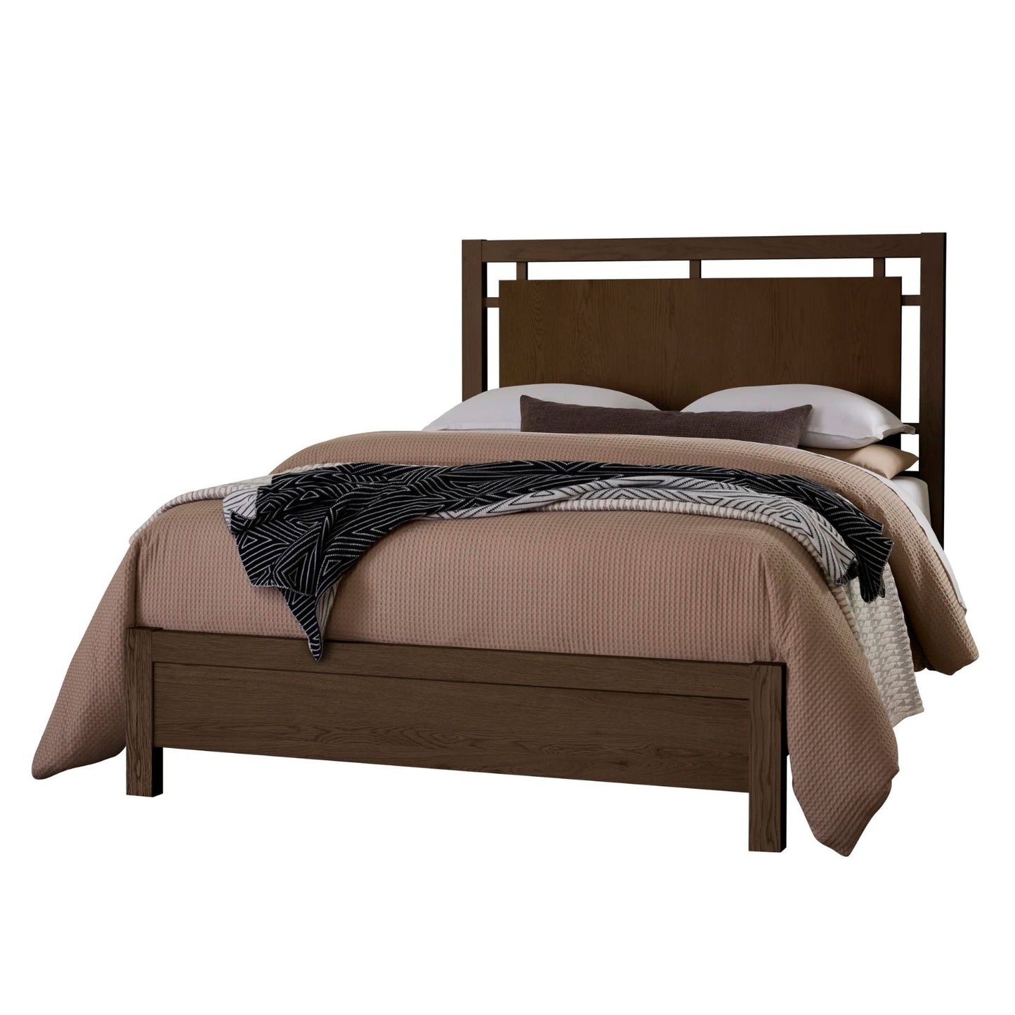 Lodge & Loft - California King Floating Panel Bed - Dark Oak