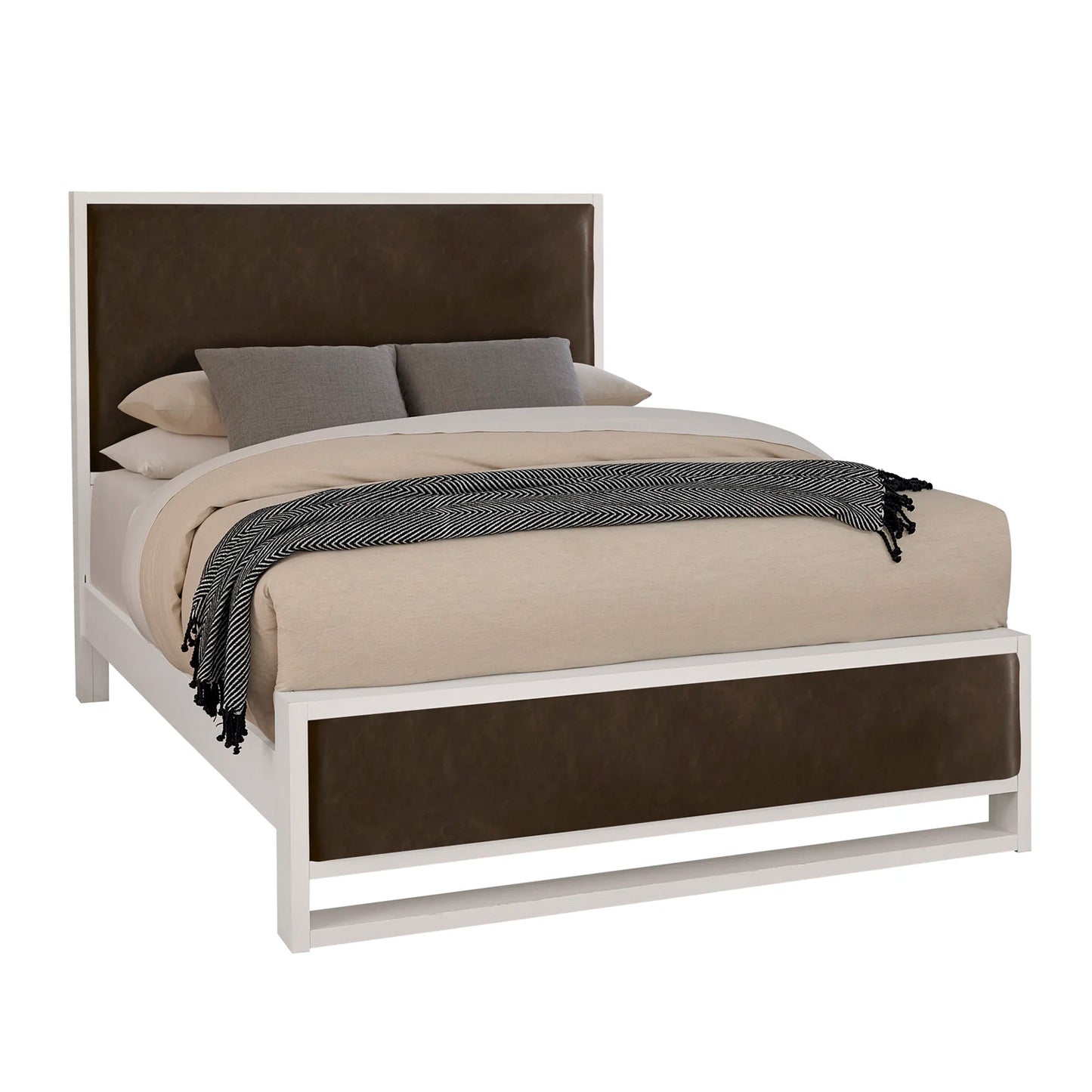 Lodge & Loft - Queen Upholstered Bed - Sedona Brown / Soft White