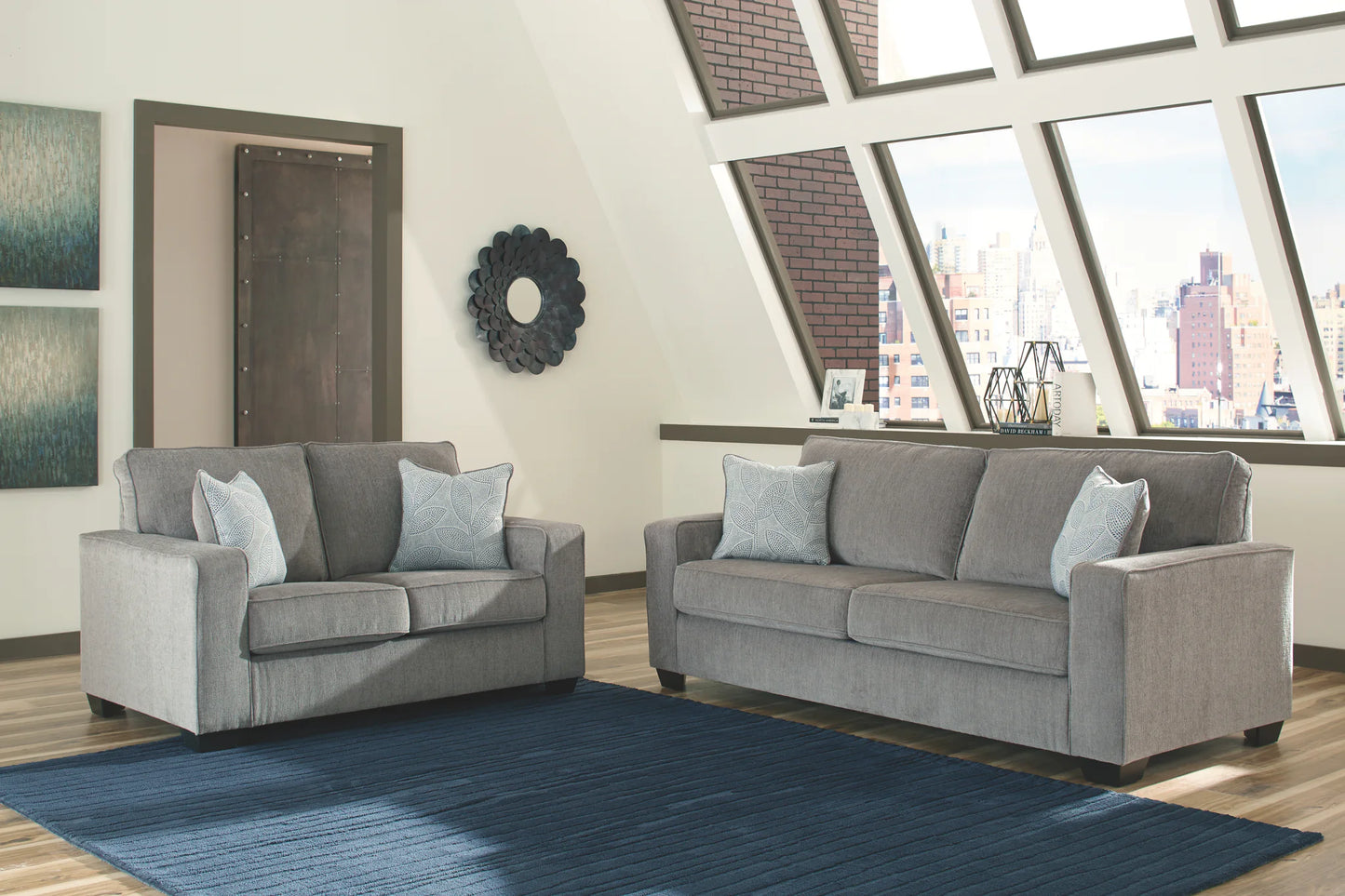 Altari - Alloy - 4 Pc. - Sofa, Loveseat, Chair, Ottoman