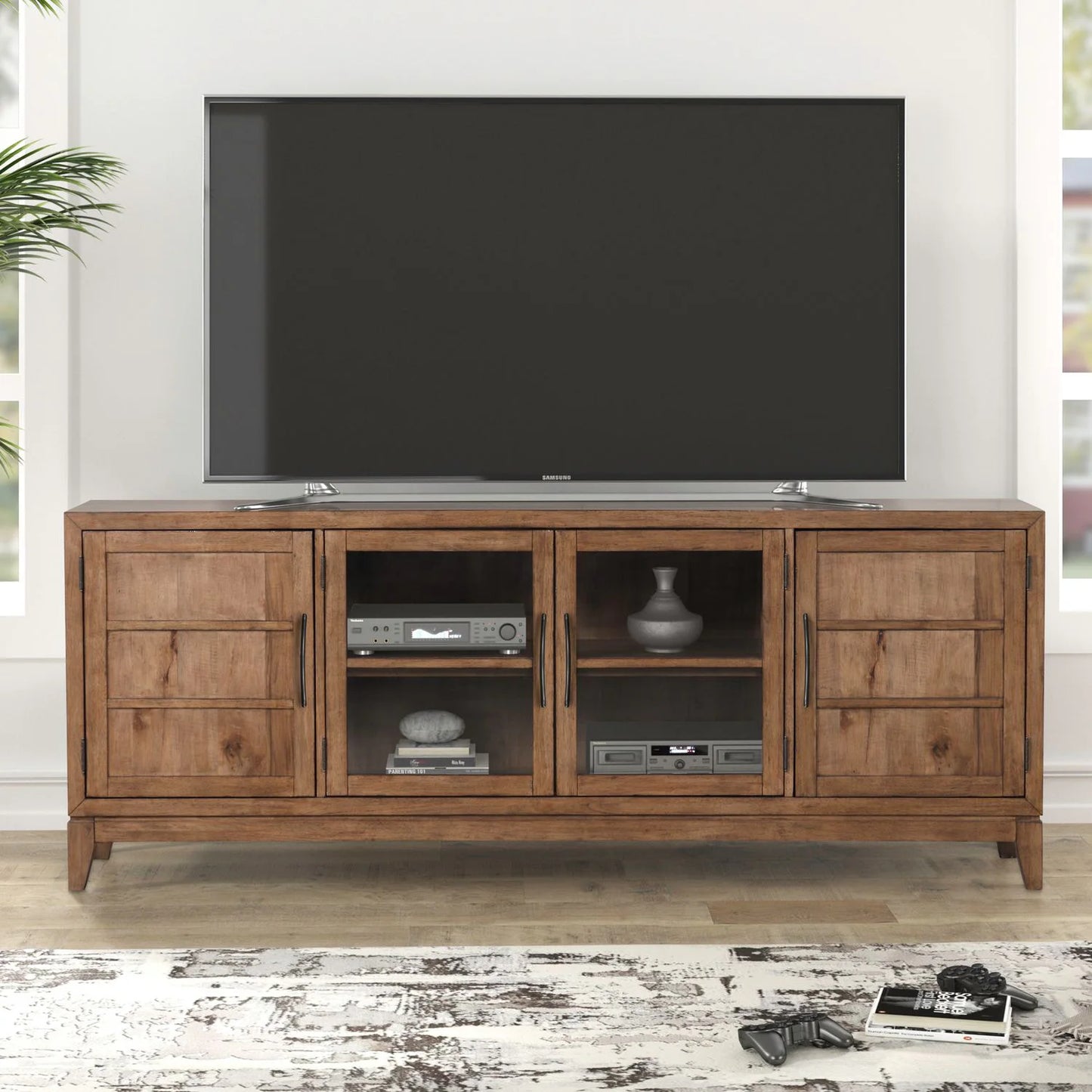 Shaker Lakes - 82" TV Console - Brown
