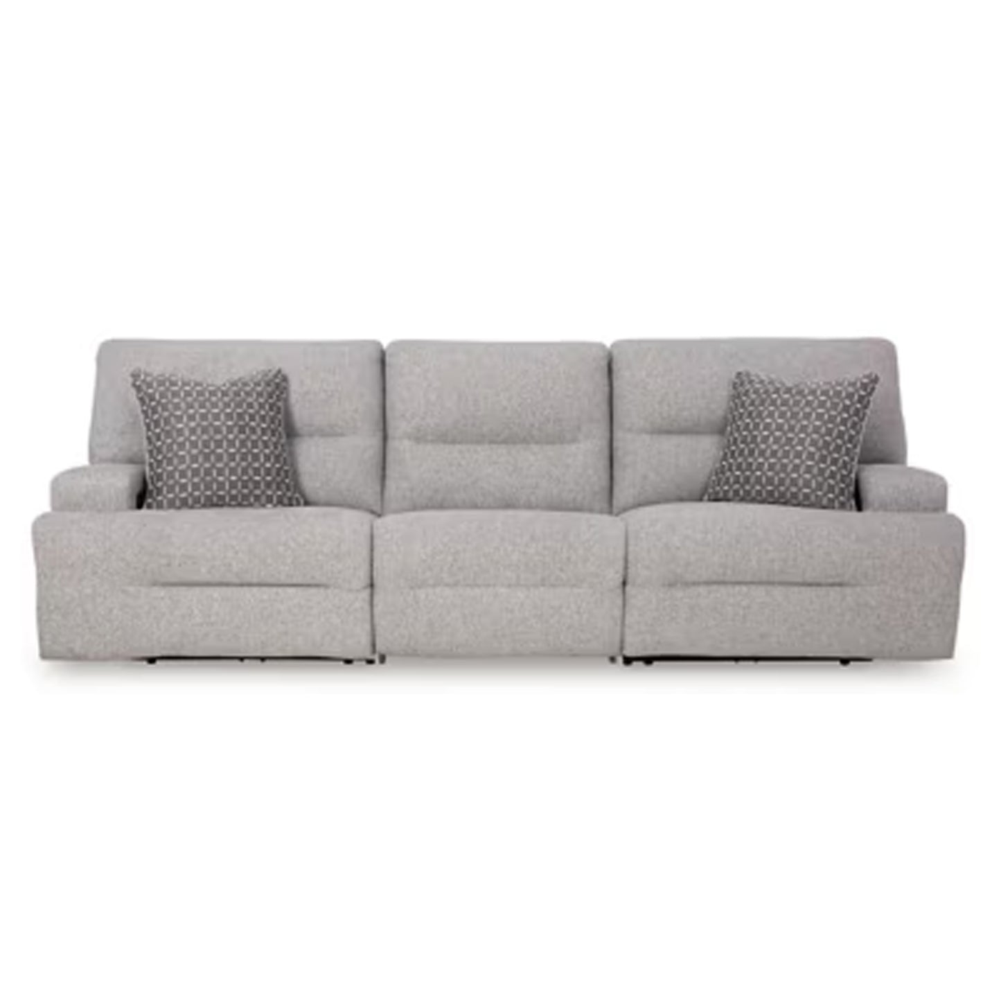 Acklen Place - 3-Piece Power Reclining Sectional Sofa - Pewter