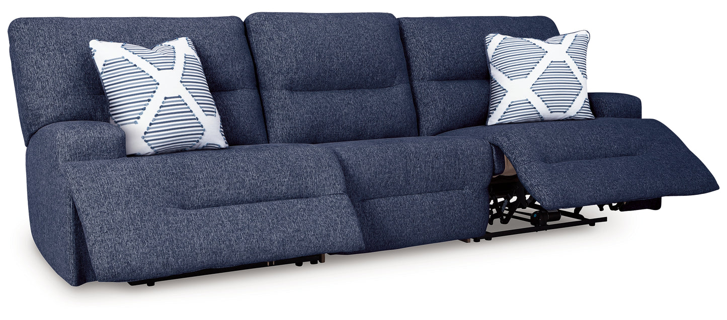 Acklen Place - 3-Piece Power Reclining Sectional Sofa - Navy