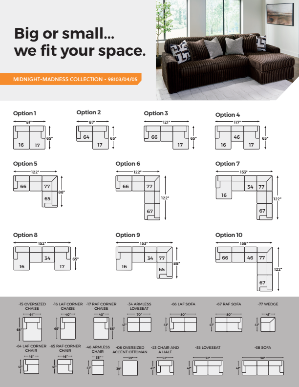 Midnight-Madness - Chocolate - 3-Piece Sectional