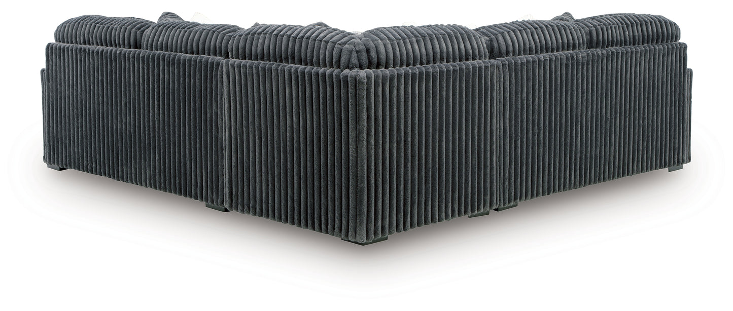 Midnight-Madness - 3-Piece Sectional - Gunmetal