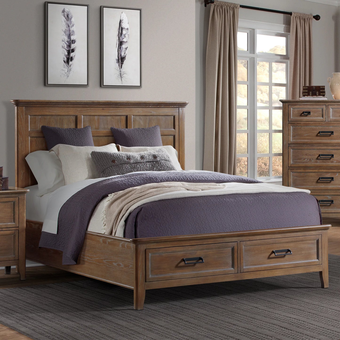 Alta - Queen Storage Bed - Harvest