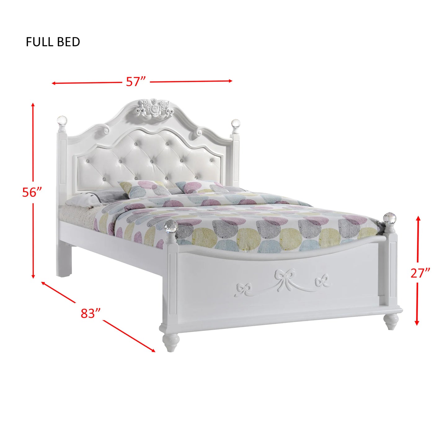 Alana - Full Platform Bed With Storage Trundle - White