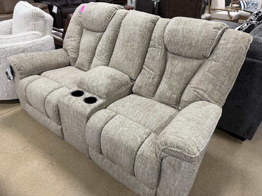 Ashley “Hindmarsh” Power Reclining Loveseat with Console