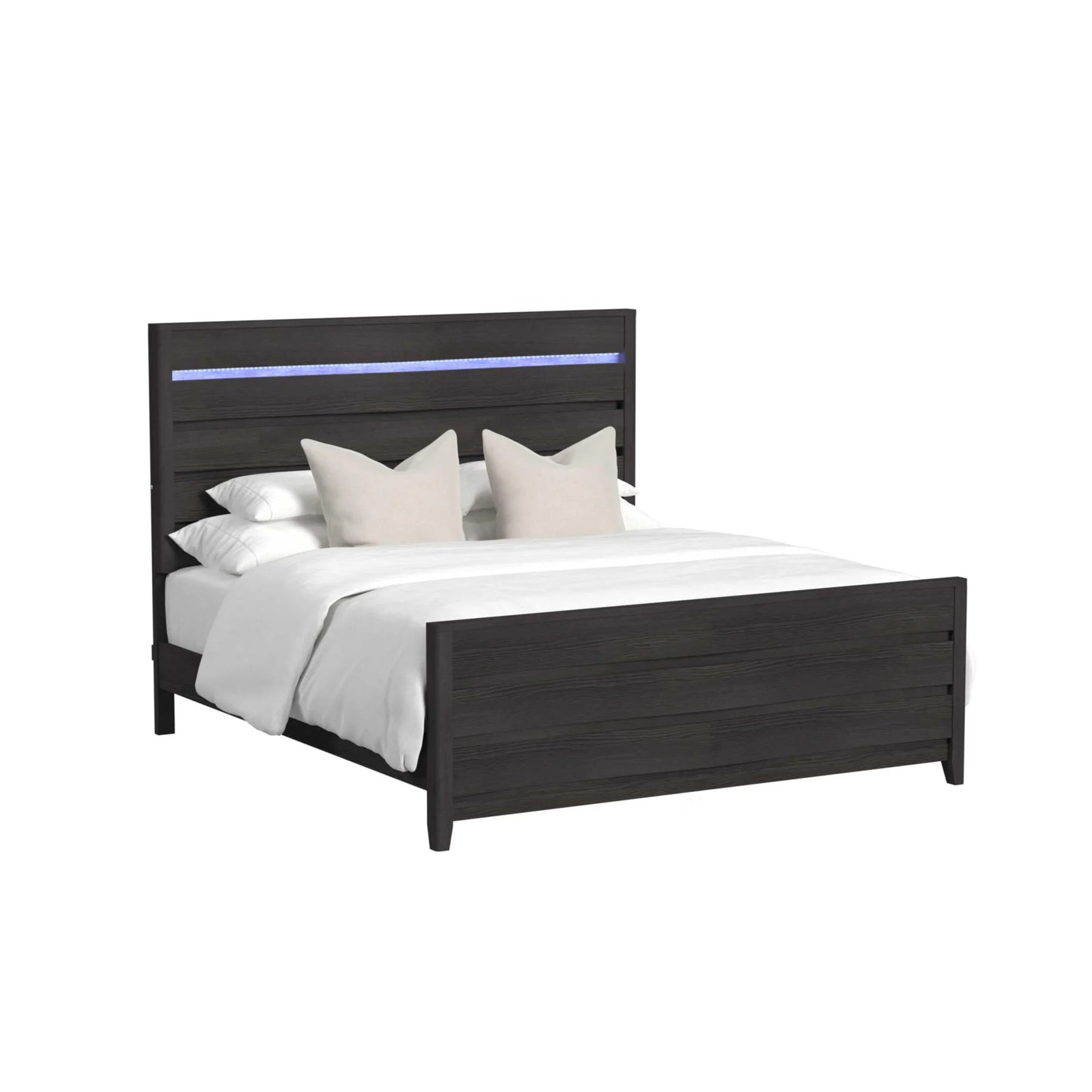 Tobias - King Bed With LED - Black