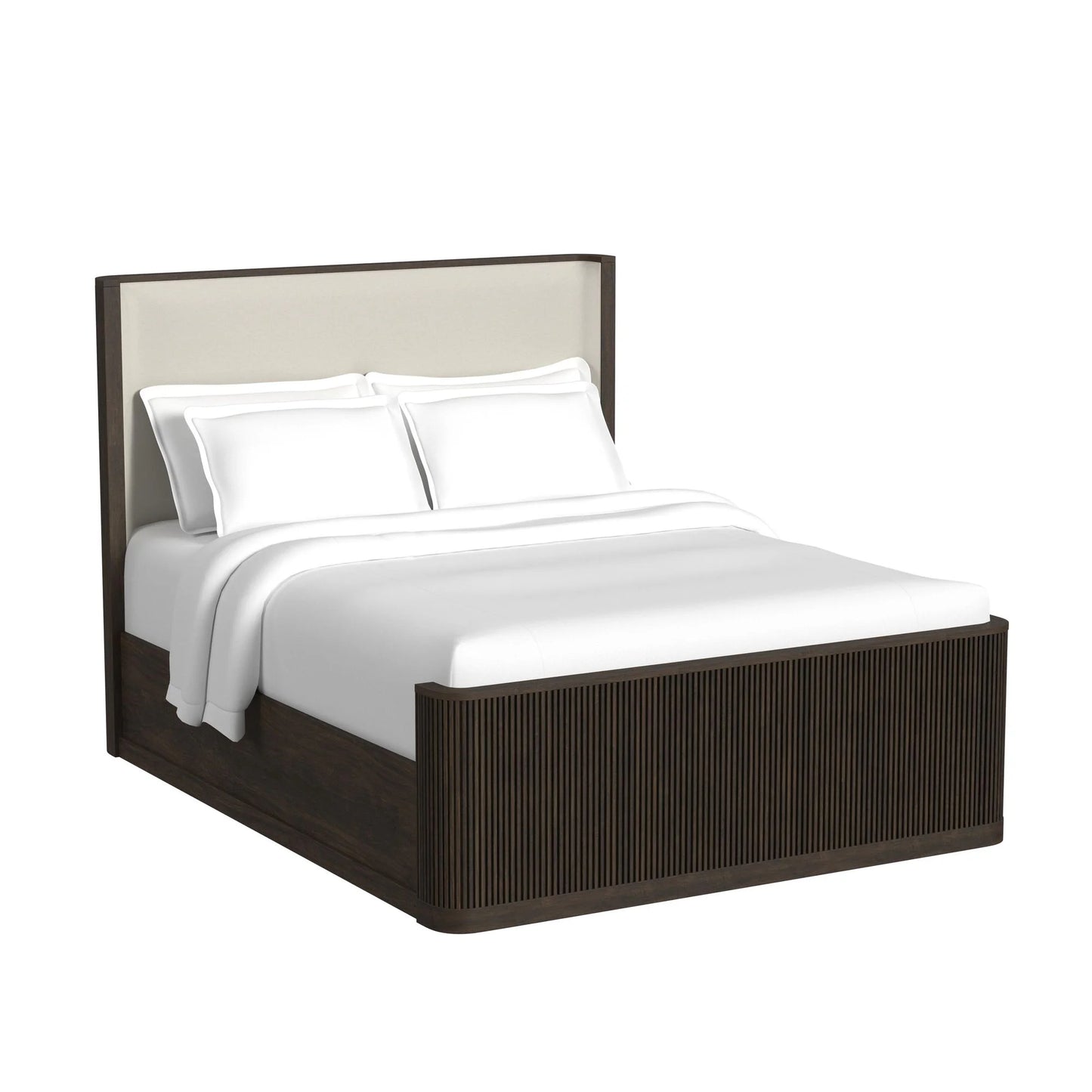 Sylvie - Queen Upholstered Bed - Dark Brown