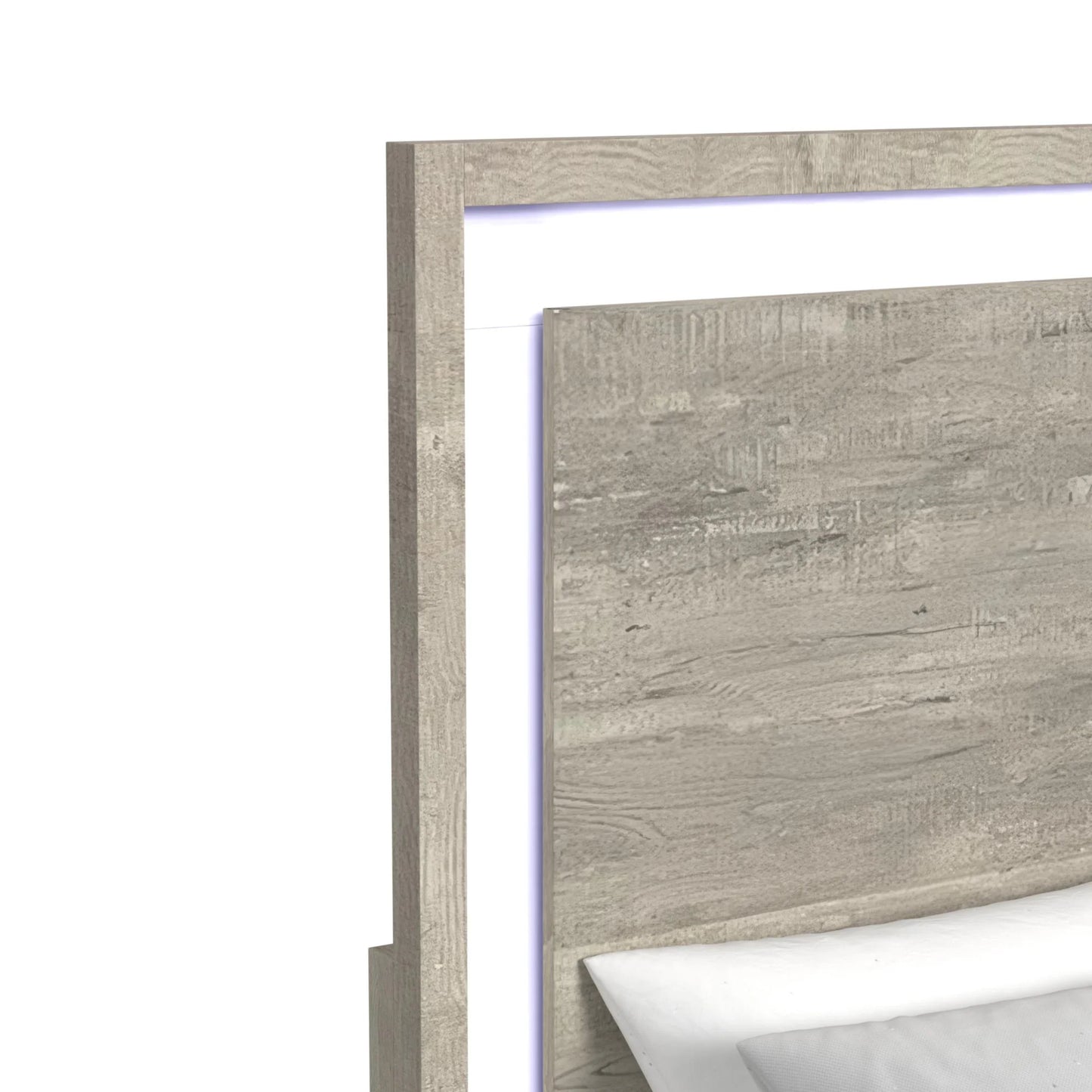 San Matteo - Twin Bed With LED - Gray