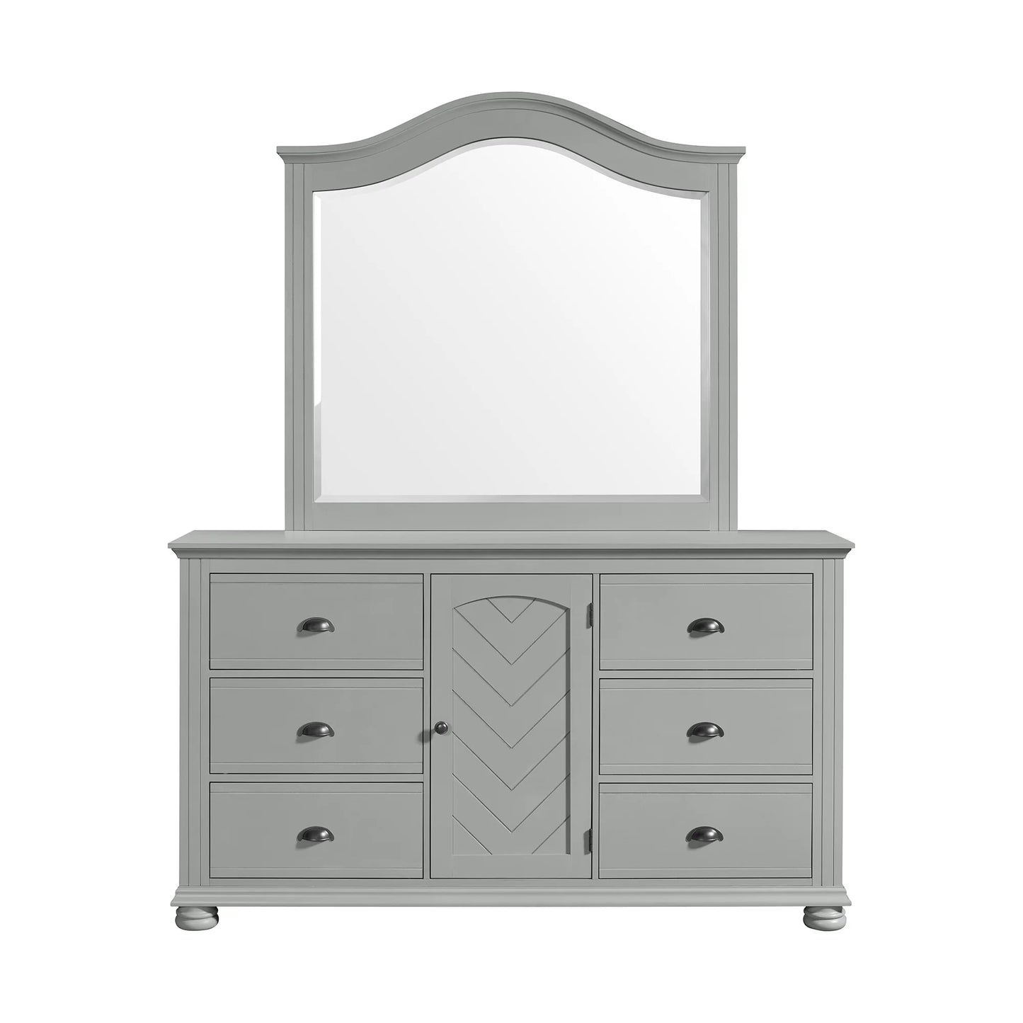 Kona - Dresser And Mirror Set - Gray