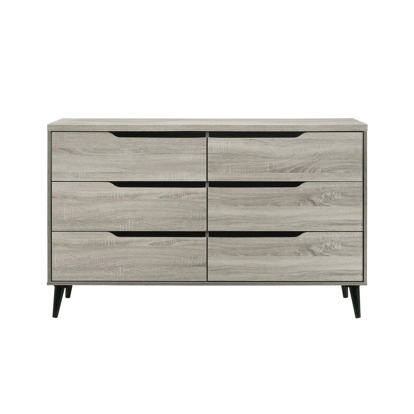 Ernesto - 6-Drawer Dresser With Interlock (3A Packing) - Gray
