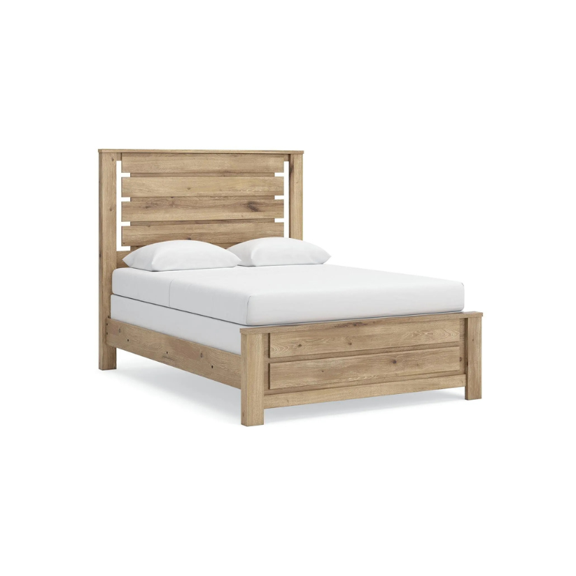 Brozmont - Queen Panel Bed - Tan
