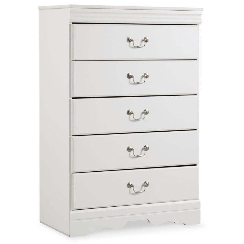 Anarasia - White - Five Drawer Chest